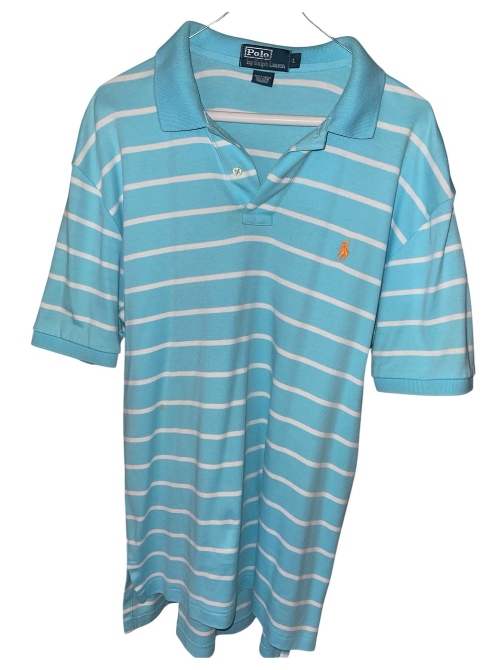 POLO RALPH LAUREN MENS STRIPED SHORT SLEEVE POLO